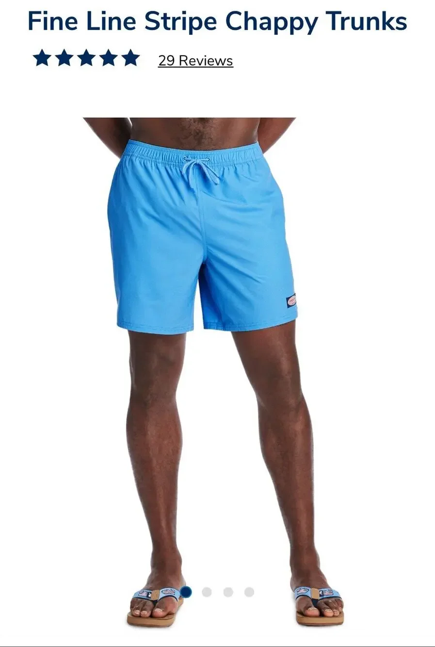 Vineyard Vines Fine Line Stripe Chappy Blue Trunks Boardshorts 7